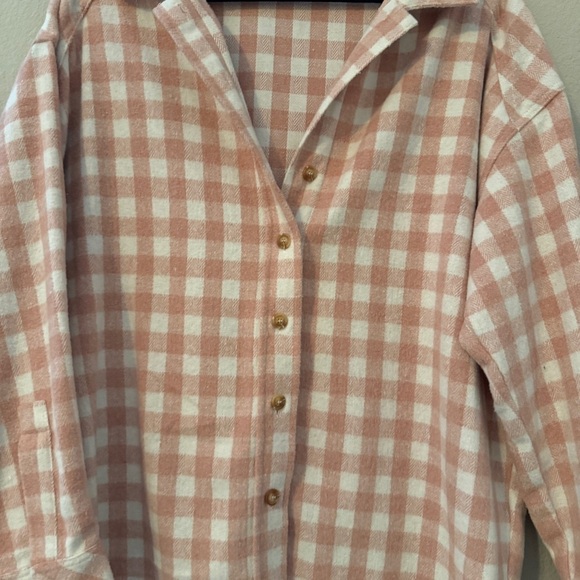 VICI Dress Forum Light Pink Plaid Button-Up Shirt - Picture 2 of 8